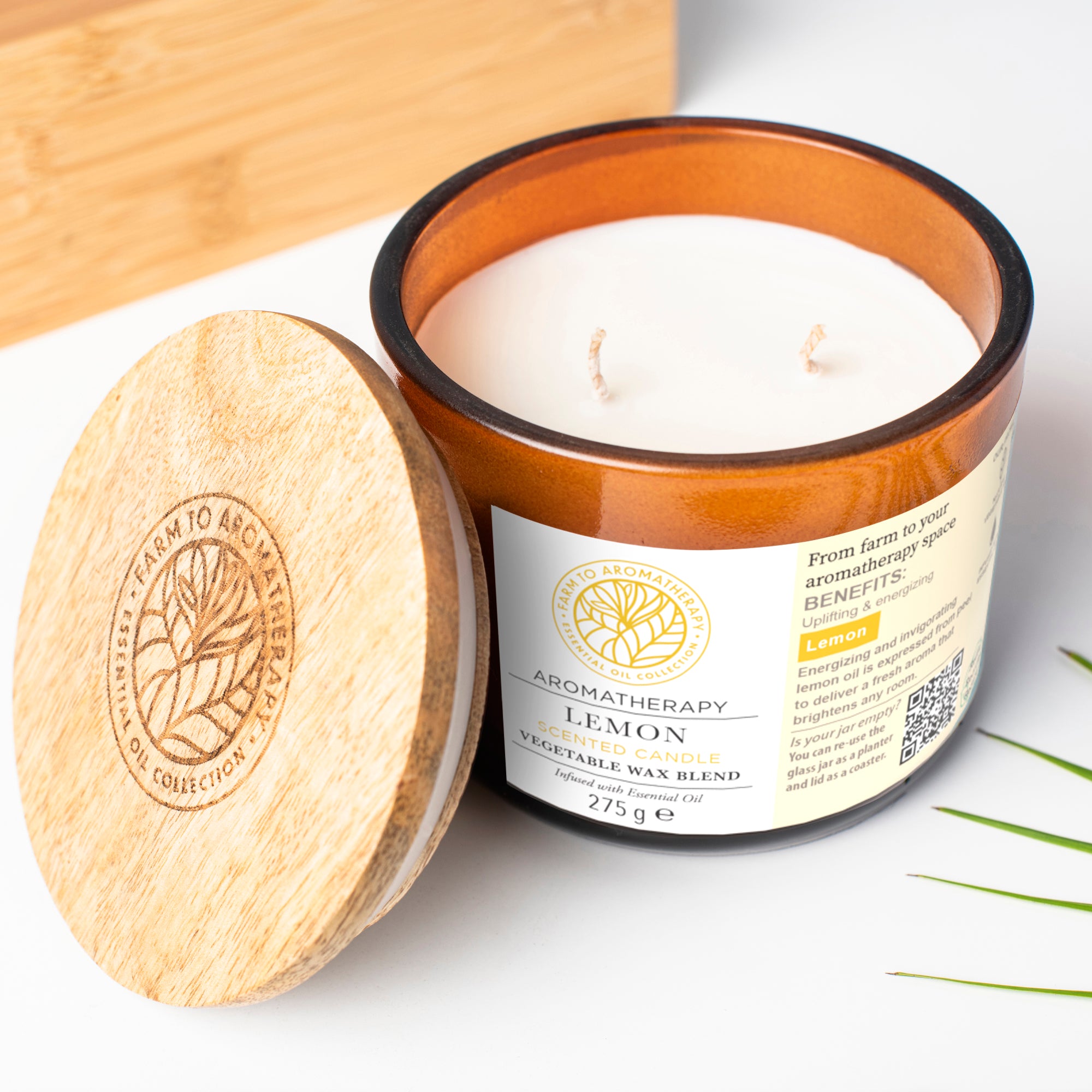 Zitrone Duftkerze – farmtoaromatherapyEU